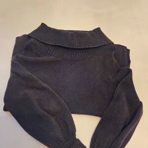 Anthropologie Black Cowl Neck Sweater